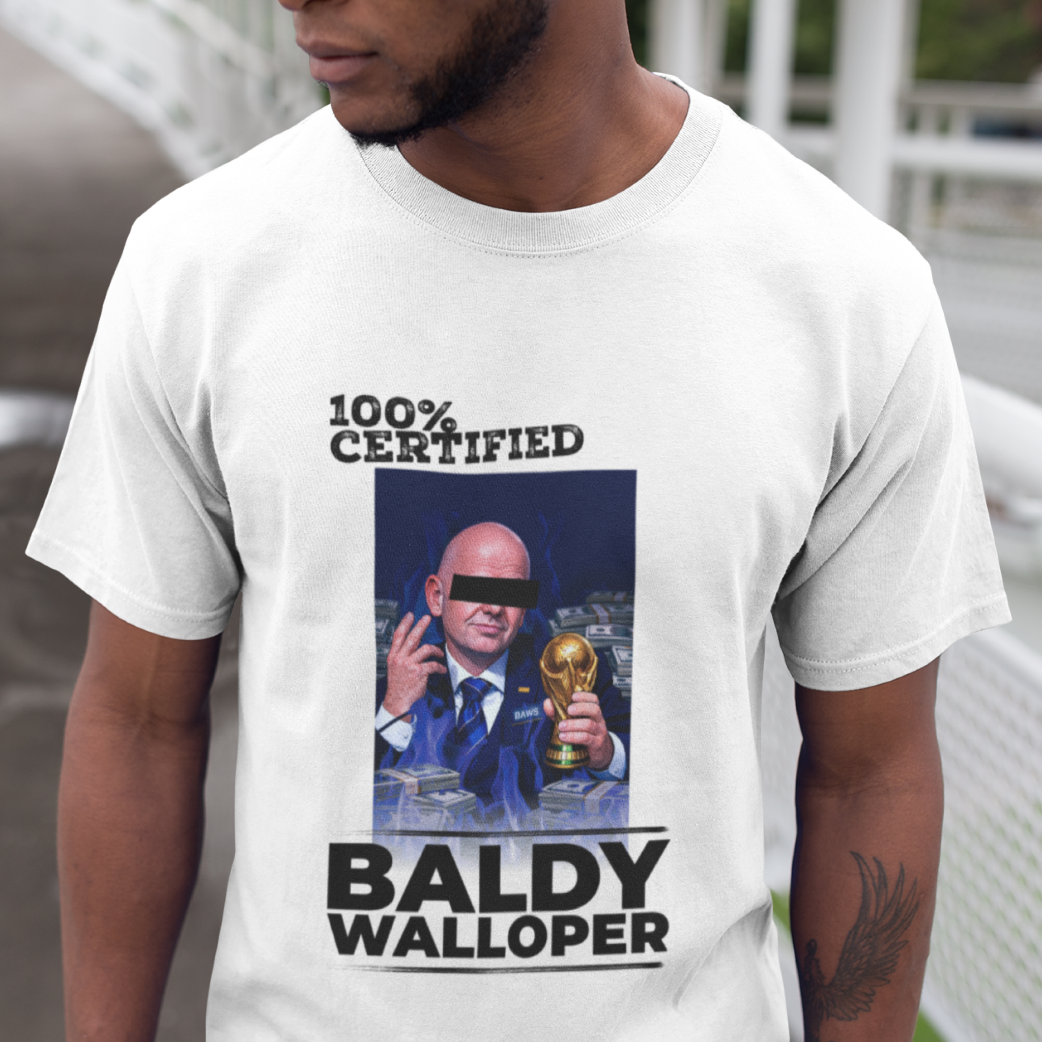 100% Certified Baldy walloper — T Shirt — lifestyle 1