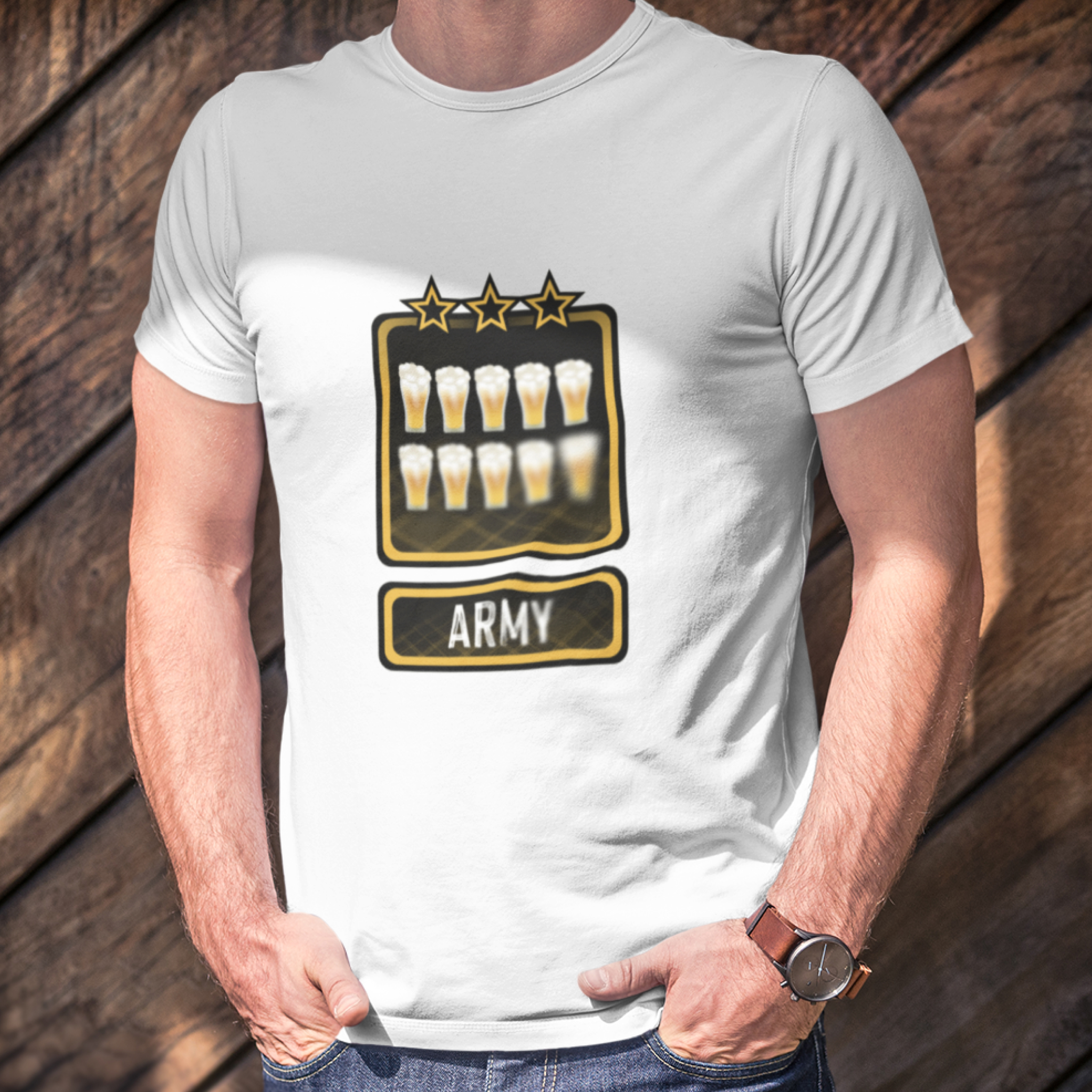Tartan army 10 pints blur — T Shirt — lifestyle 1