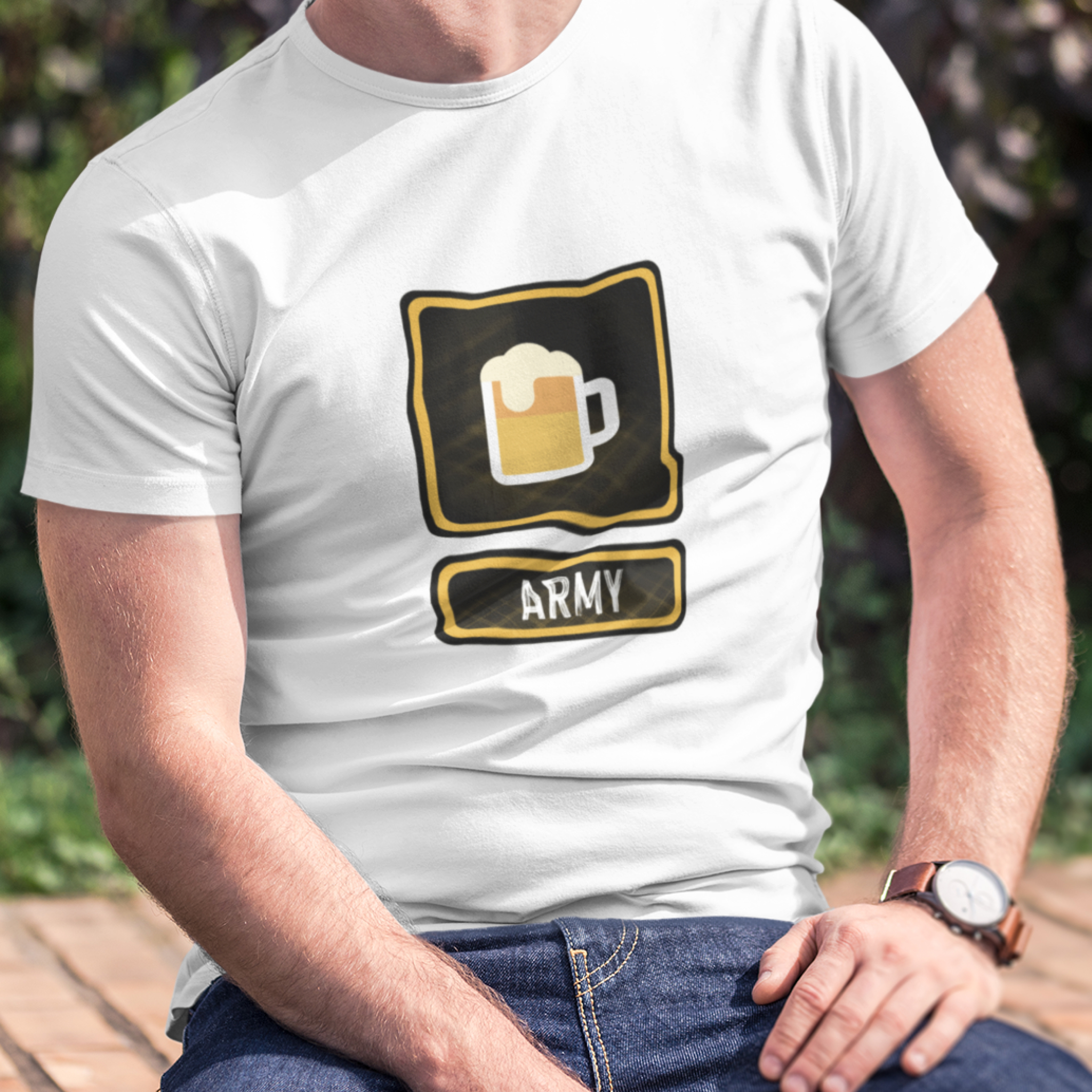 Tartan army Pint — T Shirt — lifestyle 1