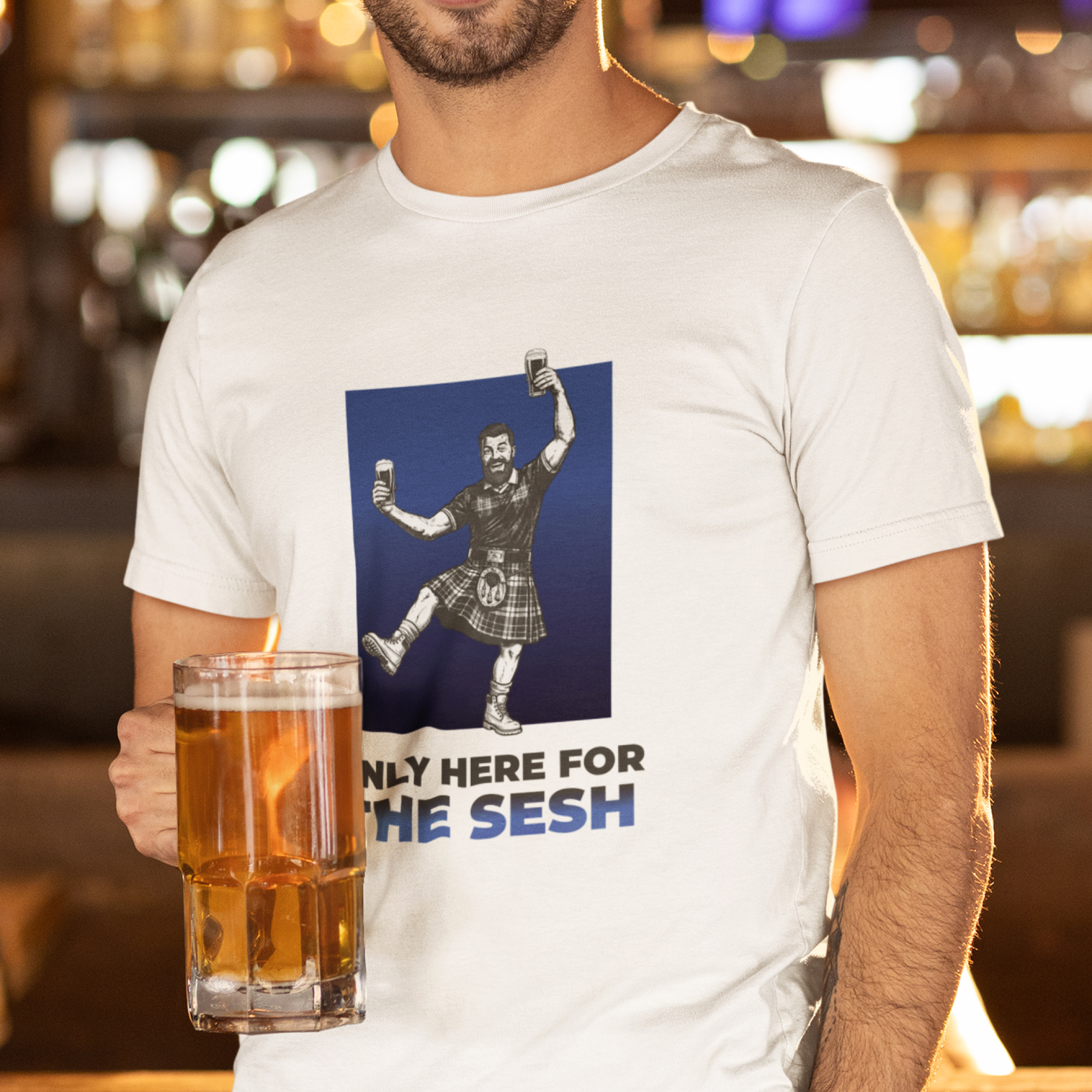 Only here for the sesh - For light designs — T Shirt — lifestyle 1