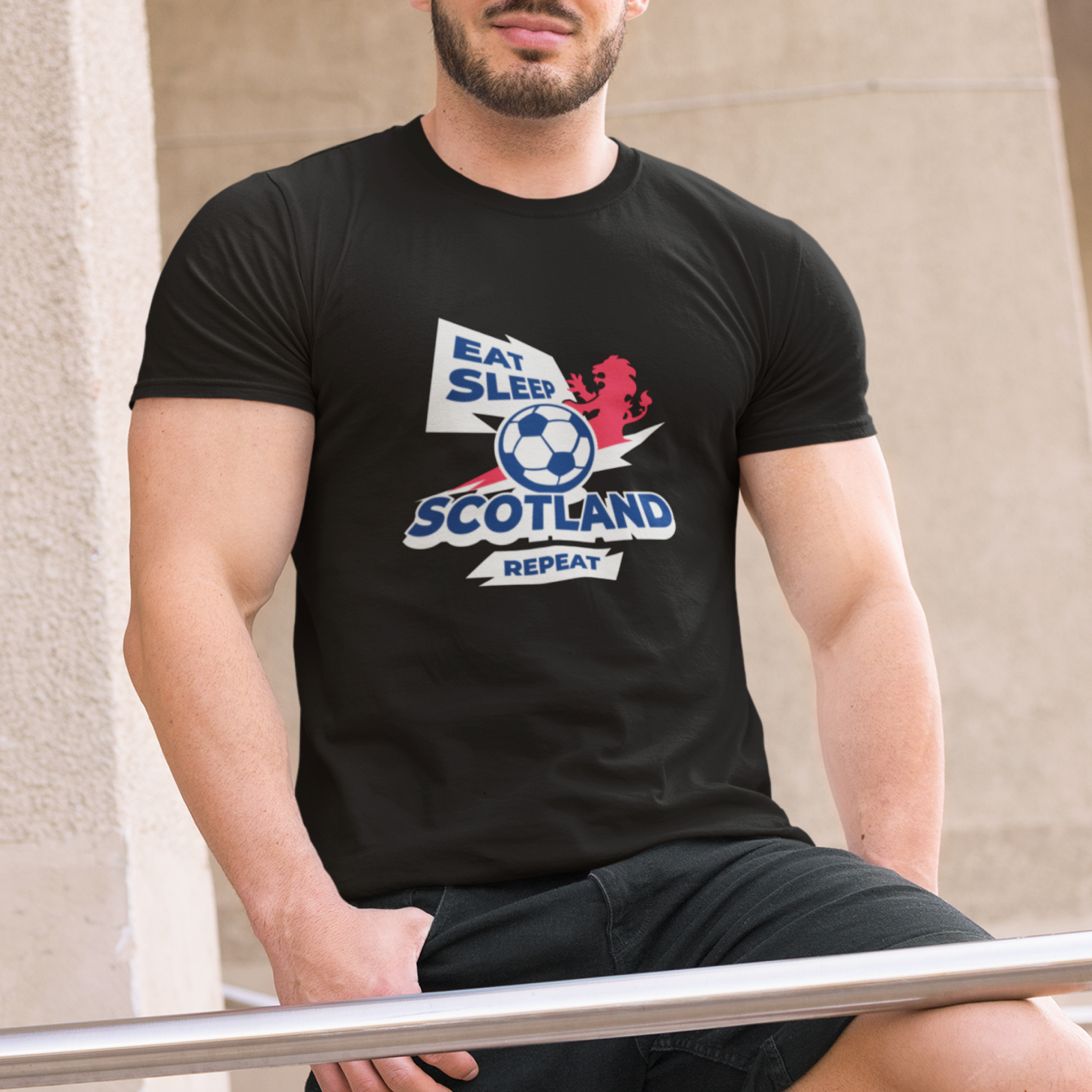 Eat sleep scotland repeat - dark  ver - T Shirt — T Shirt — lifestyle 1