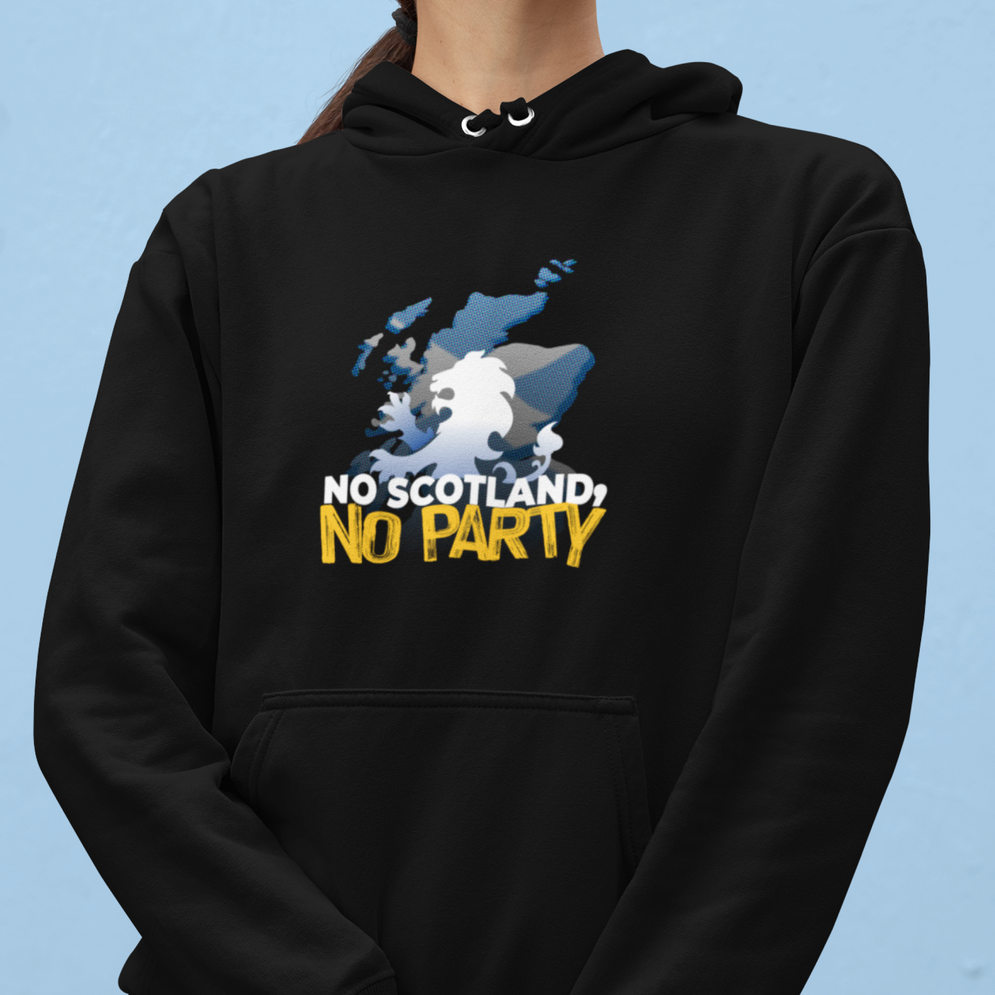 No scotland, no party - Lion map - Dark ver — Hoodie — lifestyle 1