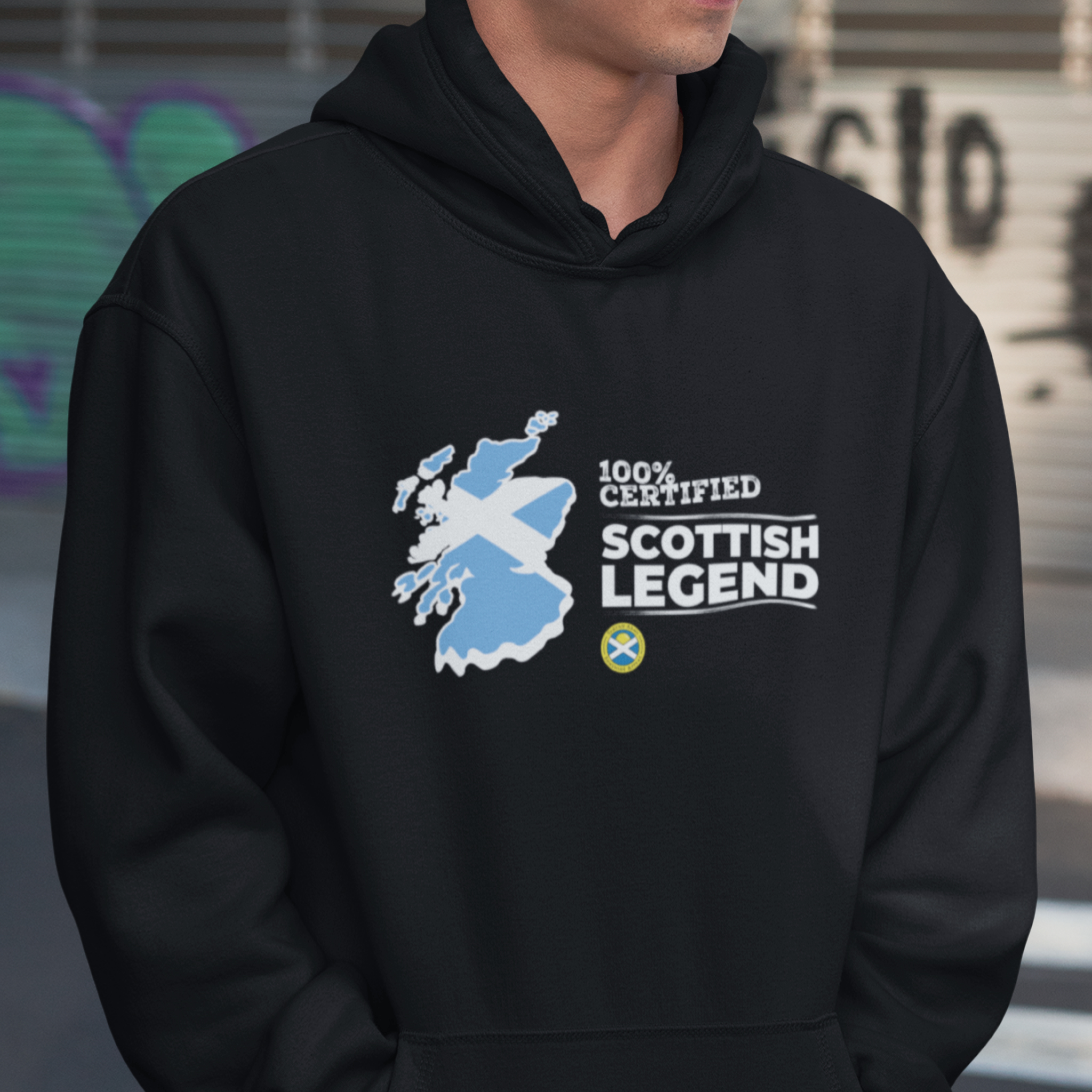 100% Certified Scottish legend — Hoodie — lifestyle 1