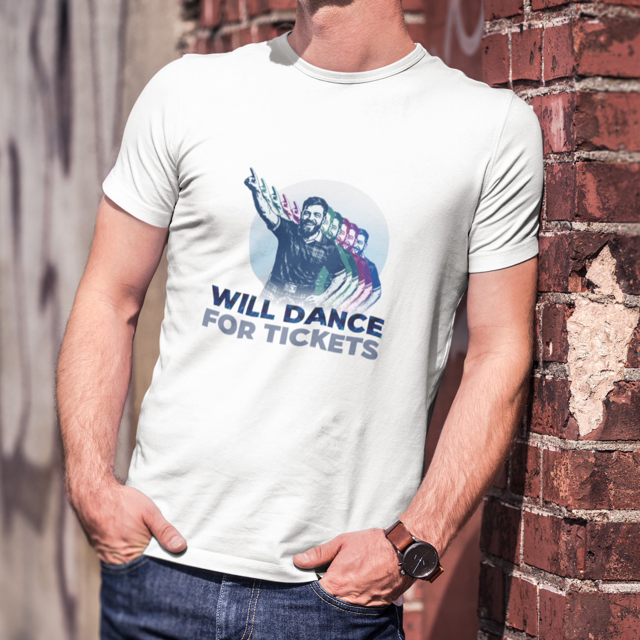 Will dance for tickets - Boogie wave - Light ver — T Shirt — lifestyle 1