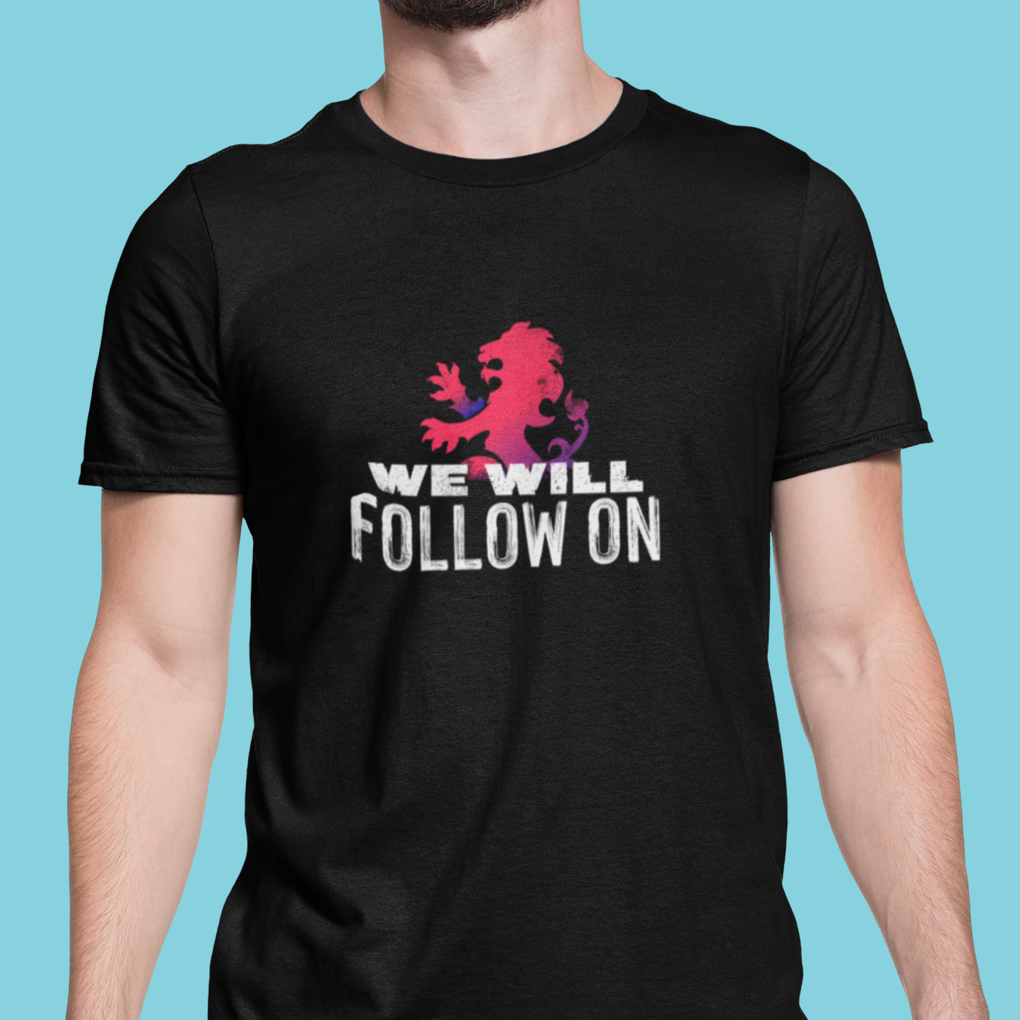 We will follow on lion ver - dark ver — T Shirt — lifestyle 1